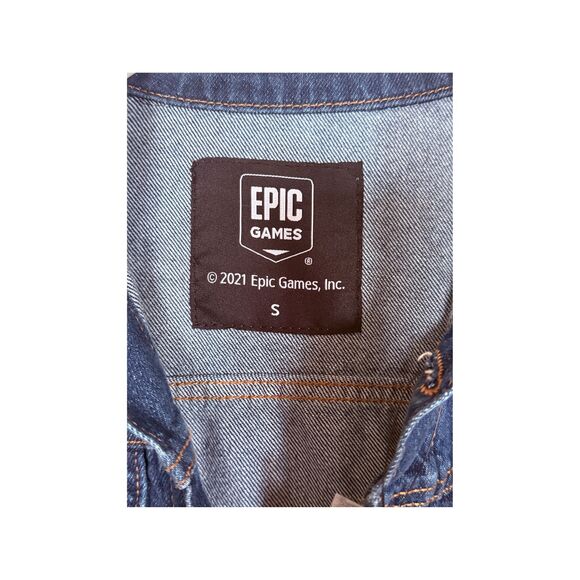 Epic Games Embroidered Denim Trucker Jacket Men’s Small NWT ('21) Employee Promo - Picture 3 of 4